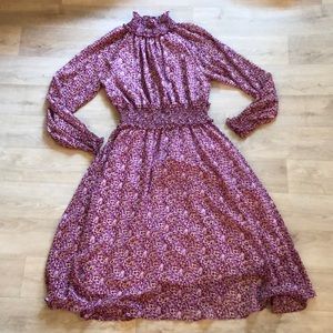 O.P.T. On The Run Floral Smock Dress NWT